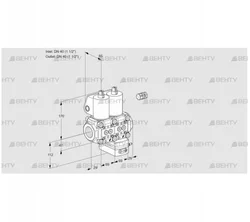 VCG2E40R/40R05NGEQL/PPPP/MMMM (88106726) Клапан с регулятором соотношения Kromschroder