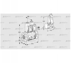 VCS780F05NNKGR3E/PPPP/PPZ- (88206513) Сдвоенный газовый клапан Kromschroder