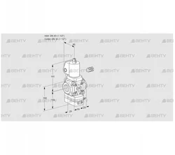 VAV240R/NQGLAK (88017008) Газовый клапан с регулятором соотношения Kromschroder